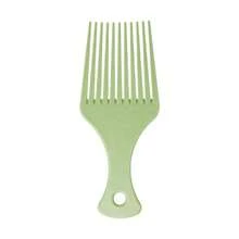 Peine de dientes anchos estilo africano, material ABS, mango ergonómico, con orificio para colgar, adecuado para peinados africanos gruesos y rizados, diseñado para cabello rizado, peine para cabello rizado, peine especializado para cabello rizado, esencial de viaje, peine de peinado unisex, accesorio para el cabello, equipo de salón - Multicolor - Ver 10