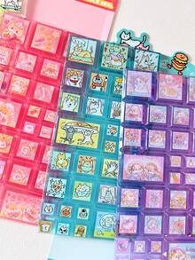 Drop Block Seal 3D Acrylic Square Stickers Cute Cartoon Cat Dog Rabbit Animal Mini Building Block Decorative Stickers For Planner Scrapbook Phone Case DIY Handmade Stationery - Color - View 3