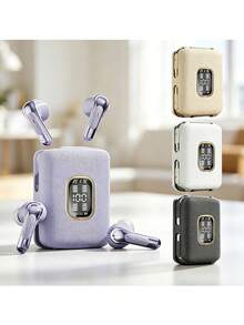 2 Pasang Earbud Nirkabel TWS Mode Ganda, Earphone Semi-In-Ear & In-Ear yang Dapat Diganti, Kotak Pengisian Daya dengan Indikator Daya LED, Earphone Stereo Ringan untuk Perangkat Pintar - View 4
