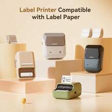 Kertas Label Termal Niimbot Putih Bulat Tahan Air Stiker Perekat Sendiri Gulungan Pengganti Kompatibel B1 B1PRO B21 B2PRO B21PRO Mini Pembuat Label Portabel untuk Barcode, Label Harga, dan Pelabelan Toples - View 5