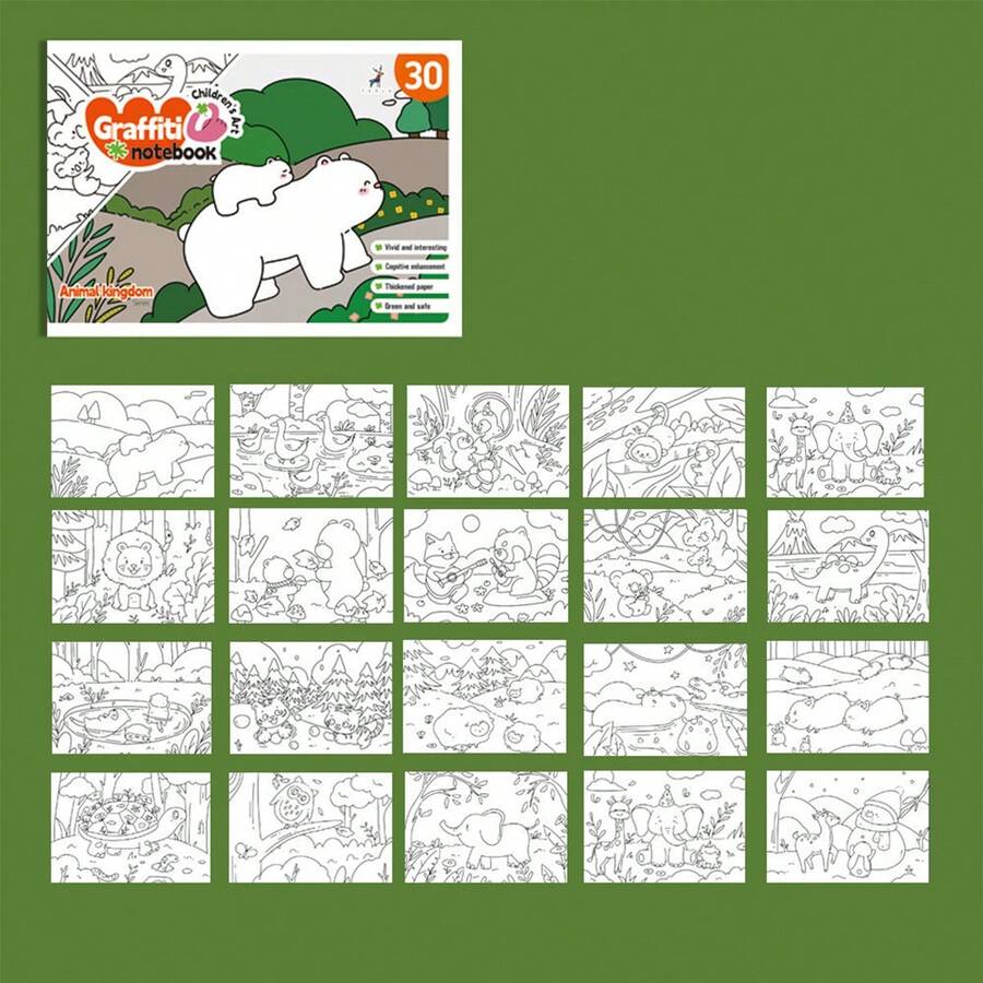 Children's Drawing And Coloring Doodle Book, An Early Learning Drawing Book For Enhance Cognition And Enrich Color Perception Back To School - Multicolor - View 1