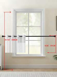 1pc/2pcs Premium Boho Style Embroidered Sheer Curtains For Living Room & Bedroom, Minimalist Line Art Voile Drapes, Fade Resistant Soft Light Blocking Breathable Home Decor, Easy To Install And Maintain - White - View 41