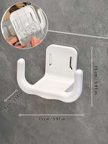 Soporte en forma de U para papel higiénico, estante de almacenamiento de pañuelos faciales para el baño del hogar, estante para colocar toallitas húmedas sin necesidad de taladrar, creativo - Multicolor - Ver 14