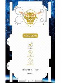 1pc High Definition Back Protective Film For Apple 17 Series, Apple 17 Pro / 17 Pro Max / 17 / Apple Air High Definition TPU Back Film, Full Edge Frame Back Film Full Coverage, Hydrogel Back Cover Protective Film, Ultra-Thin Anti-Drop Soft Sticker - Clear - View 12