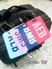 客製化字母行李吊牌 | 陰影字母行李吊牌 / 旅行配件 禮物 旅行靈感 節日禮物 生日禮物 伴娘禮物 婚禮伴手禮 - 彩色 - 查看 2