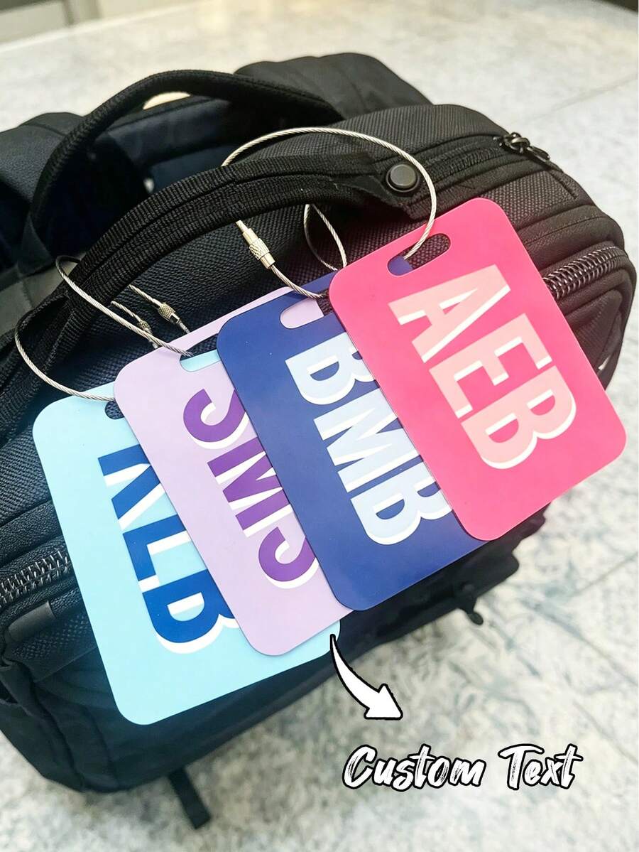 客製化字母行李吊牌 | 陰影字母行李吊牌 / 旅行配件禮物 創意旅行假期禮物 生日禮物 伴娘禮物 婚禮伴手禮 - 彩色 - 查看 1