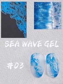 10ml 2026新款白色波浪染甲凝膠 氣泡空腔美甲凝膠 快混大理石紋美甲藝術美甲用品 藍黑波浪染甲凝膠 - 彩色 - 查看 10