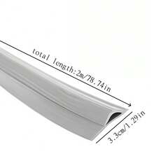 1 buah Lis Pinggiran Karpet PVC Perekat Diri Ukuran 2m x 3.3cm, Pelindung Pinggiran Karpet yang Dapat Dipotong, Strip Transisi Fleksibel dari Karpet ke Ubin dan Lantai - A - View 4