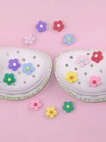 8pcs Cartoon PVC Eye-Shaped Funny Shoe Charms, Suitable For Slippers, Sandals, Cute Creative Party Gift - Multicolor - View 3
