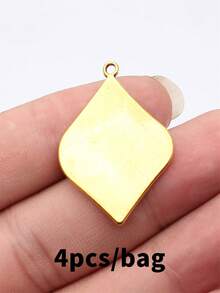 4pcs 35x25mm Twisted Leaf-Shaped Charms Pendant For DIY Jewelry Making Necklace Keychain Phone Chain Bracelet Making Accessories Handmade Craft - Twisted Leaves - View 2