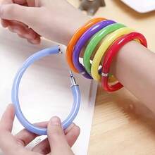 2pcs/1pc Random Color Bracelet Ballpoint Pen Set, Portable Bracelet Ballpoint Pen, Creative Office And Outdoor Sports Enthusiast Stationery, Party Gift, Halloween Gift, Christmas Gift, Back To School - Multicolor - View 8