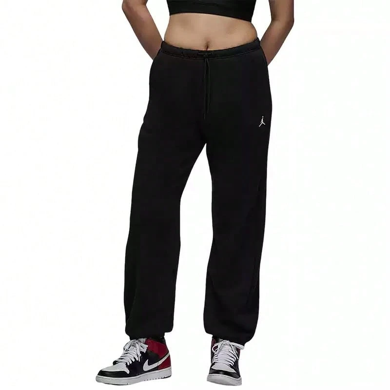 Nike Women's Jordan Loose-Fit Cuffed Training Pants - Black - View 1