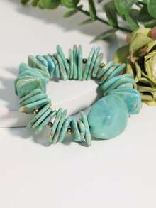 1pc Minimalist Fashion Geometric Beaded Bracelet - 1 Simple Geometric Bracelet - View 8