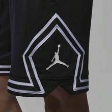 Nike Jordan Dri-FIT Diamond 男士籃球短褲時尚舒適百搭速乾透氣五分休閒短褲黑色 - 黑色 - 查看 5