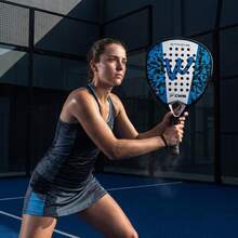 CWIN Strike Carbon Fiber Paddle Tennis Racket With Protective Bag, Lightweight Professional Platform Tennis Racket, Suitable For Beginner And Intermediate Players - Multicolor - View 2