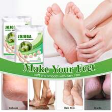 5 Pares Máscara de Descascamento de Pés com Jojoba & Aloe Vera - Máscara Esfoliante para os Pés, Hidratante & Nutritiva com Ácido Lático, Ureia & Ácido Málico para Pés Ásperos & Secos, Máscara para os Pés para Remoção de Pele Morta, Cuidados com os Pés, Produto Hidratante para os Pés & SPA - Visão 2