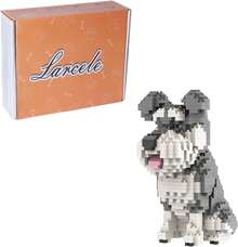 Larcele Micro Animal Bloques de Construcción Set, Mini Kit de Juguete de Ladrillos de Construcción de Bricolaje 1191 Piezas KLJM-05 (Gato, Modelo 1979) - Gato Scottish Fold - Ver 8
