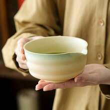 Juego de ceremonia de té japonés portátil para viajes, cuenco de cerámica gruesa para matcha, batidor de bambú de 100 púas, caja de regalo completa - Multicolor - Ver 4