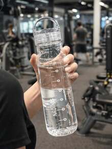 1 Stück japanische minimalistische transparente Polycarbonat-Wasserflasche mit drehbarem Deckel, auslaufsicher, hitzebeständig, tragbarer Becher, geeignet für Schule, Zuhause, Büro und Outdoor-Aktivitäten. Leicht zu tragen, langanhaltend und stilvoll, perfekte Wasserflasche für den täglichen Gebrauch von Erwachsenen und Studenten. - neu - Übersicht 4