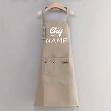 Customized Text Apron, Personalized Apron, Waterproof Apron, Customized Funny Cooking Kitchen Apron, Chef Apron, Bride And Groom Black And White Apron Set,Chef Cooking Kitchen Apron, Outdoor BBQ, Father's Day Gift, Birthday Gift, Personalized Gift - Multicolor - View 10