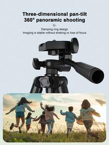 Portable Aluminum Alloy Tripod Stand For Camera, Live Streaming, Photography And Telescope - Black - View 3