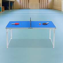 Foldable Ping Pong Table With Net, Complete Table Tennis Set Includes 2 Paddles & 3 Balls, Space-Saving Portable Game Table For Home, Indoor & Outdoor Entertainment - Floor Standing - View 2