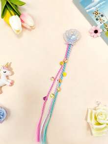 1pc Shell & Starfish Hair Clip With Braided Hair Extension, Fresh Ocean Style Cute Hair Accessory, Suitable For Summer Outings And Beach Vacation - Multicolor - View 9