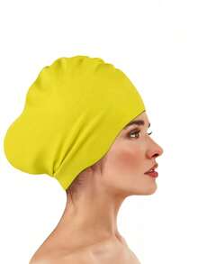 Unisex Oversized Swim Cap, Ponytail Design, Suitable For Long And Thick Curly Hair, Dreadlocks, Braids, Afro Hair, Silicone Material, Keeps Hair Dry, Beach Essential, Beach Accessory, Pool Float - Multicolor - View 12