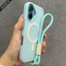 1 Stylish Phone Case, Does Not Include Lanyard Or Stand, New Minimalist Niche Design With Large Holes, Light Yellow Jelly Skin Feel, Two-In-One Magnetic Protective Case With Hand Strap For 17 17air 17pro 17promax 16 16plus 16pro 16promax 15 15pro 15promax 14 14pro 14promax 13 13pro 13promax 12 12pro 12promax 11, Can Store Photos. - 綠色 - 查看 10