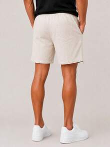 Kit 3 Premium Linen Shorts Bermuda Mauricinho Men's Casual Basic Comfortable Drawstring Waist - 軍綠色 - 查看 5
