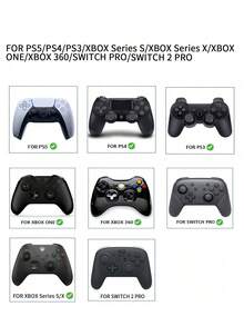適用於 PlayStation 5/XB0X/SWITCH PRO/ROG Ally/Steam Deck/SWITCH 2 PRO，控制器矽膠搖桿穩定環套組，增加阻力，讓瞄準與射擊遊戲操作更輕鬆 - 查看 8