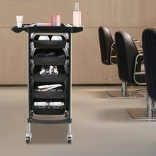 Beauty Salon Trolley Hair Spa Rolling Hairdressing Storage Cart Drawers - A - View 3