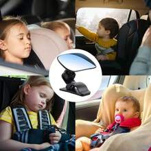 Universal Car Interior Rearview Mirror Baby Mirror Wide Angle Convex Mirror Clip-On Rearview Mirror, Convenient For Observing Rear Passengers - Rearview Auxiliary Mirror - View 10