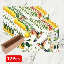 1pc/4pcs/6pcs, Home Decor, Floral & Bird Pattern Printed Linen Placemats, All-Season Use, Suitable For Dining Table, Washable Placemats, Coasters, Kitchen Placemats, Home Goods, Kitchen Supplies, Table Decor - Multicolor - View 12
