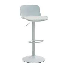 Adjustable Swivel Stool Set Of 2 / Modern Style Bar Stools / Plastic Backrest & Faux Leather Seat / Gas Spring Height Adjustment / Suitable For Kitchen Islands Or Dining Rooms - 白色 - 查看 7