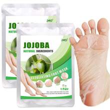 5 Pares Máscara de Descascamento de Pés com Jojoba & Aloe Vera - Máscara Esfoliante para os Pés, Hidratante & Nutritiva com Ácido Lático, Ureia & Ácido Málico para Pés Ásperos & Secos, Máscara para os Pés para Remoção de Pele Morta, Cuidados com os Pés, Produto Hidratante para os Pés & SPA - Visão 11