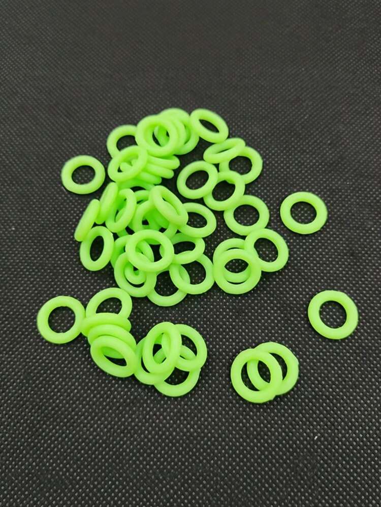 60pcs/Green Camping Tent Stakes - Multi-Functional Tent Accessories, Glow-In-The-Dark Ring, Easy Installation, Bright Color For Easy Identification - Multicolor - View 2