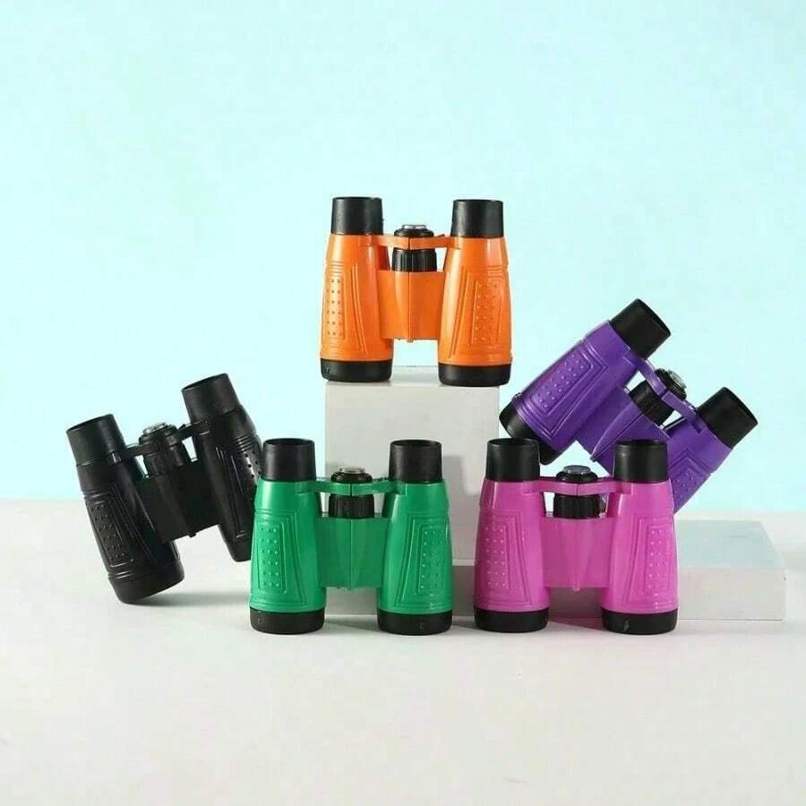 1pc Colorful Mixed Color Binoculars, Portable Outdoor Telescope For Students, Suitable For Student Outdoor Exploration, Student Prize - Multicolor - View 1