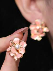 1 Pair Elegant Butterfly Stud Earrings, Designed For Women, Suitable For Wedding, Engagement, Anniversary Party, Valentine's Day Gift - 1# - View 8