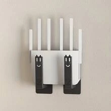 Wall-Mounted Router & WiFi Storage Rack - Space-Saving Cable Management Shelf For Modem, Set-Top Box And TV Accessories | No-Drill Installation, Ventilated Design, Suitable For Tidy Home And Office Environments, Practical Storage Shelf - Multicolor - View 10