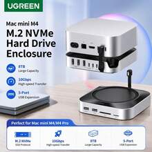 UGREEN [Desktop Savior] Mac Mini Dedicated M.2 SSD Expansion Dock, Perfectly Compatible With M4/M4 Pro Upgrade And Expansion + Height Increase Stand In One, USB 3.2 High-Speed Read And Write. - View 11