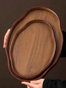1pc Multifunctional Practical Tray - Vintage Asymmetric Shaped Covered Tea Tray, Suitable For Home, Office, Hotel Or Gift Decoration, Especially Suitable For Living Room, Bedroom Or Tea Party Occasions, Tea Party Accessory | Decorative Tray, Tea Tray - Multicolor - View 4