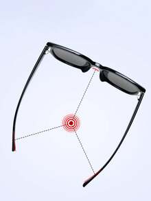 CAMEL CROWN Gafas de moda polarizadas para mujer para exteriores, gafas de moda plegables - Marco negro, hoja gris - Ver 6