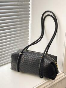 Korean Niche Design Shoulder Boston Bowling Handbag Underarm Bag Large Capacity - Black - View 8