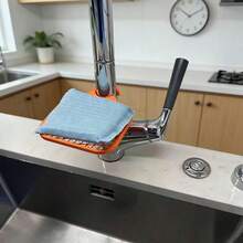 2pcs 3D Printed Faucet Organizer Rack, No-Drill Sink Sponge Storage Holder, Multi-Function Draining Dish Cloth Storage Box, Detachable Kitchen & Bathroom Faucet Accessory, Space-Saving Home Cleaning Tool Organizer, Sturdy Lightweight Mesh Design Kitchen Organizer Rack, Easy Install Sink Side Sponge Brush Storage Bracket - Drain Rack - View 3
