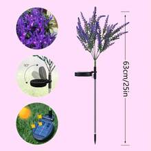 Outdoor Solar Powered Lavender Ground Stake Light, IP65, 49LED Purple Light, Atmospheric, Stainless Steel Ground Stake, Easy Installation, Suitable For Garden, Backyard, Pathway, Lawn, Villa, Party, Holiday, Easter, Christmas Decoration - Lavender - View 5