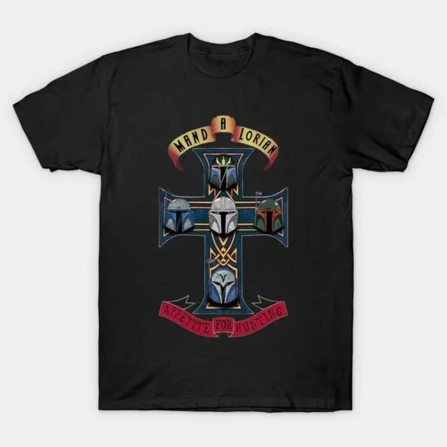 Appetite For Hunting Mandalorian T-Shirt - Black - View 1