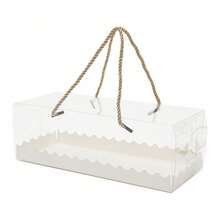 60pcs Clear Cake Boxes For Bakery Rectangular Cupcake Box Small Packaging Boxes - 1 - View 7