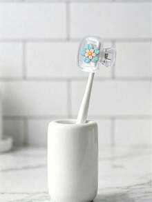3D Sakura Pattern Toothbrush Holder - Cute Design For Travel And Home Storage With Transparent Lid, Compact And Portable Design Easy To Carry, Protects Toothbrush Head, Dual Drainage And Ventilation Function, Suitable For Home, Dorm And Travel Use | Cute Toothbrush Head Storage Rack Suitable For Bathroom Storage, Back To School Season, Suitable For Home And Dorm Use - Multicolor - View 7