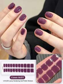 Cross-Border New Semi-Cured Gel Summer Toe Nail Stickers, Glitter Shiny Design, In Stock Wholesale, Waterproof And Long-Lasting - 紫丁香色 - 查看 7